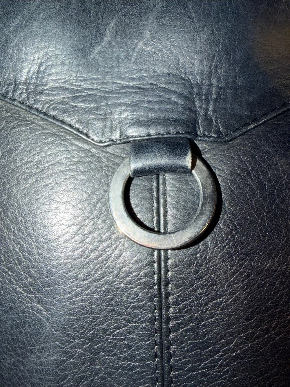 Vintage Black Genuine Leather Shoulder‎ Bag Made in Colombia Braided Trim